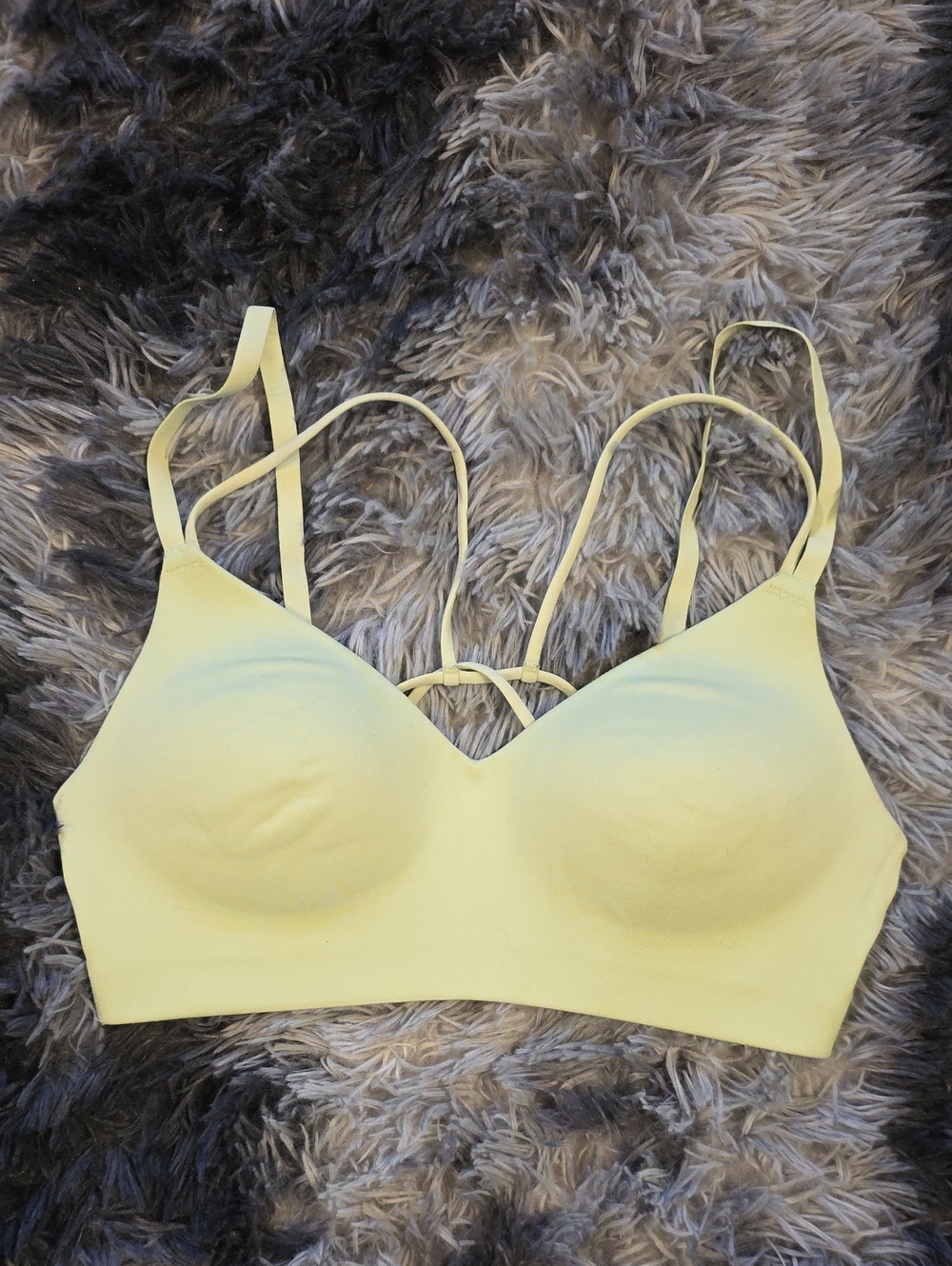 Gymshark Light Yellow/green Strappy Sports Bra